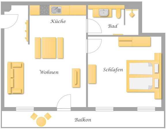 Grundriss Ferienwohnung Morgensonne